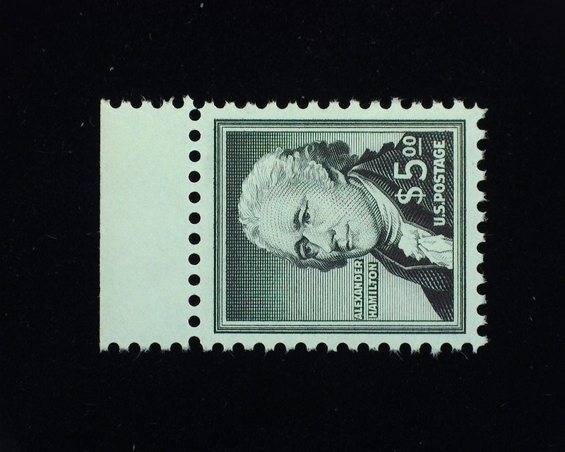 #1053 5,00 Hamilton Sup Mint NH Outstanding "Huge" margin stamp. A Gem! - US Stamp