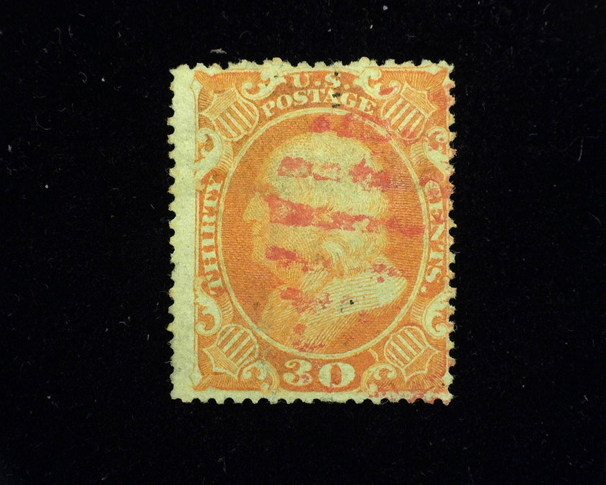 #38. Used F Good color, red grid cancel. - US Stamp