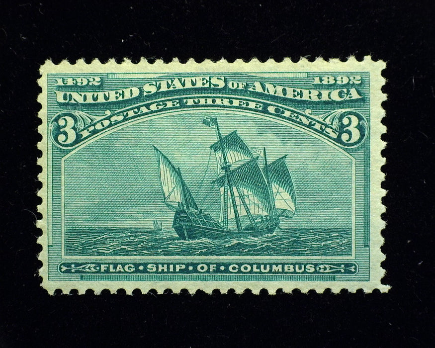 #232. 3c Columbian Mint Vf NH Fresh and choice. - US Stamp