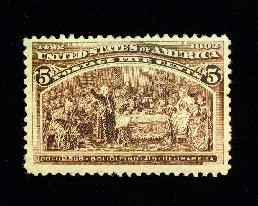#234. 5c Columbian Mint Vf NH Fresh and choice. - US Stamp