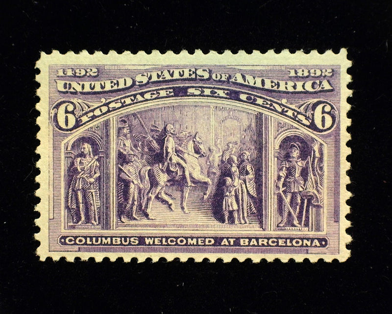 #235 6c Columbian Fresh and choice. Mint Vf NH - US Stamp