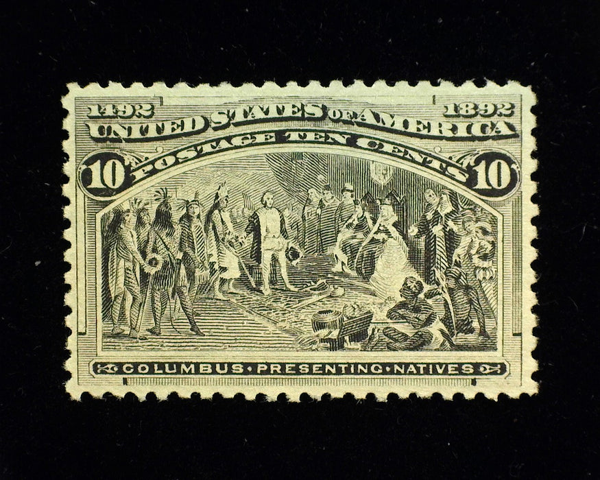 #237. 10c Columbian Mint F/Vf NH Fresh rich color. - US Stamp