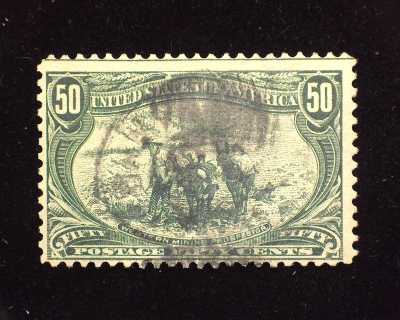 #291 50c Trans Mississippi F Used - US Stamp