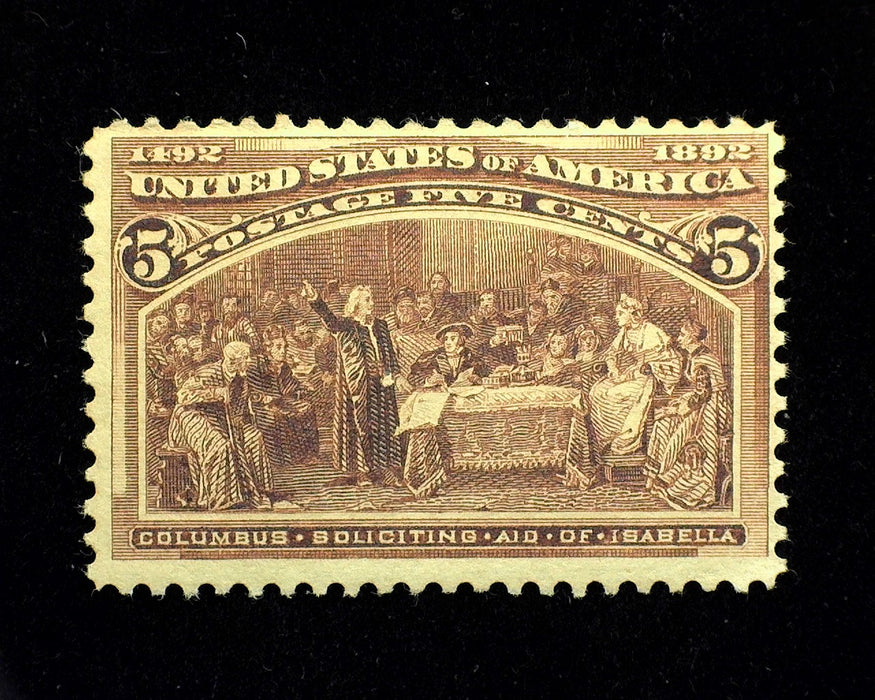 #234. 5c Columbian Mint F NH Fresh. - US Stamp