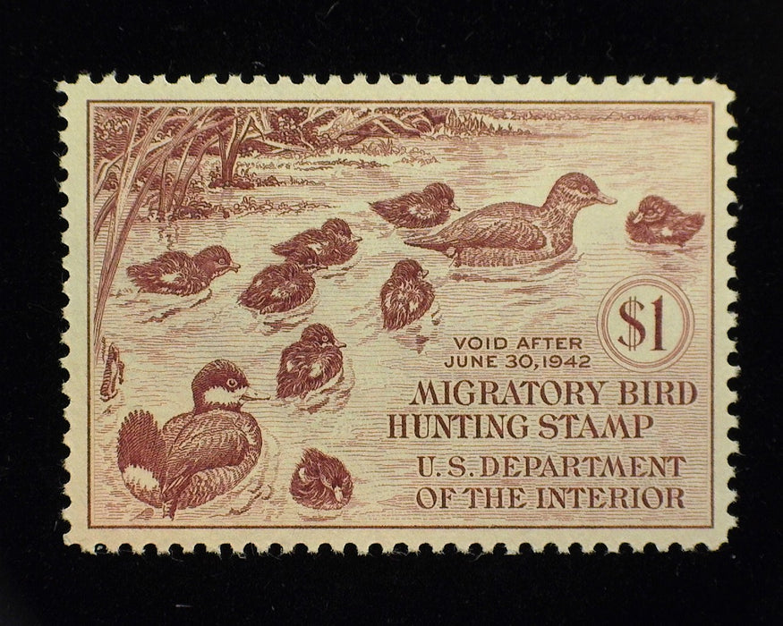 #RW8 1 Dollar Hunting Permit Mint Xf/Sup NH Choice large margin stamp. - US Stamp