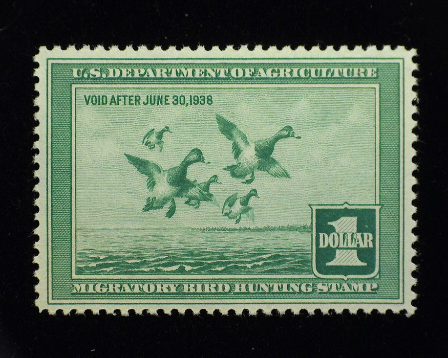 #RW4 1 Dollar Hunting Permit Mint Vf/Xf+ NH Fresh and choice with great color. - US Stamp