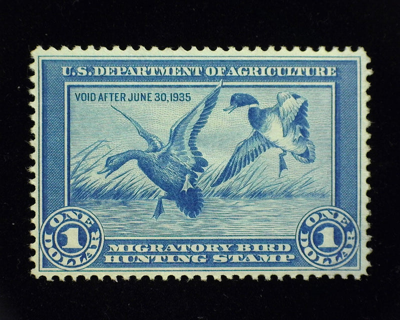#RW1 $1.00 Hunting Permit Great color. Mint Vf/Xf LH - US Stamp