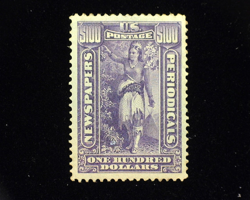 #PR125 100 Dollar Newspaper. Mint Xf H Great color. - US Stamp