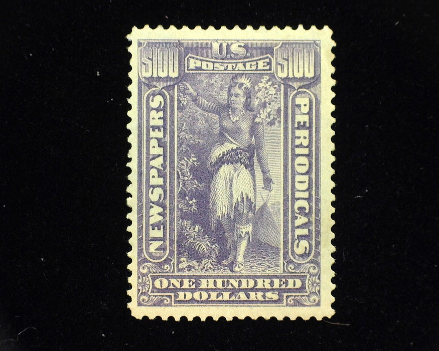 #PR125 100 Dollar Newspaper. Mint Vf/Xf LH Rich color. - US Stamp