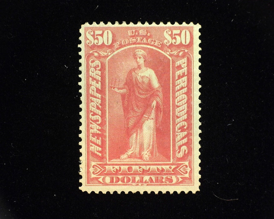 #PR124 50 Dollar Newspaper. Mint Vf LH - US Stamp