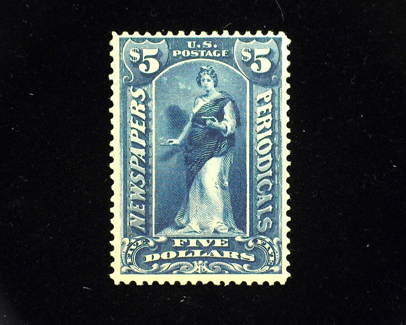 #PR121 5 Dollar Newspaper. Mint F/Vf LH Intense color. - US Stamp