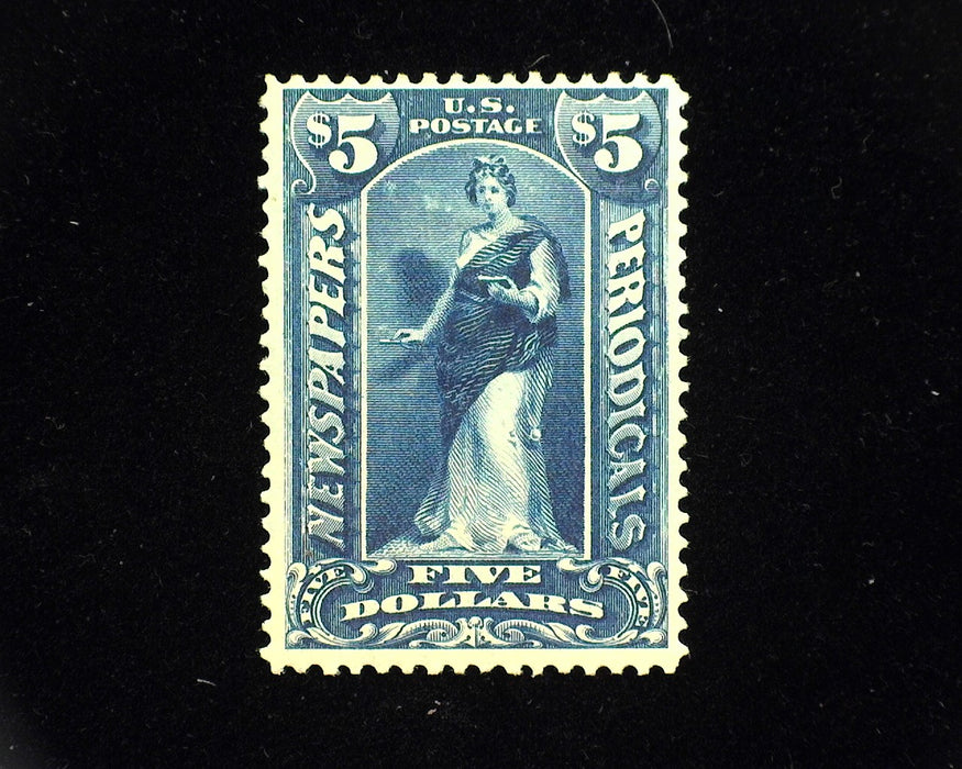#PR121 5 Dollar Newspaper. Mint F/Vf LH Intense color. - US Stamp