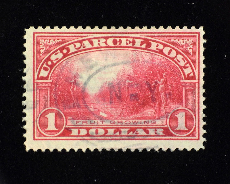 #Q12 1 Dollar Parcel Post Used VF Faint cancel. - US Stamp