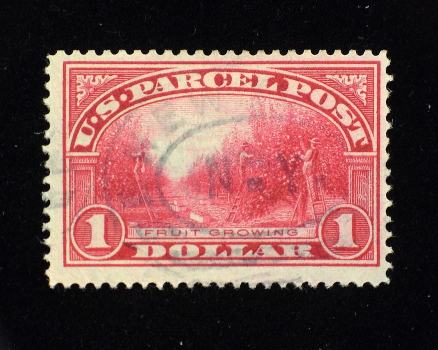 #Q12 1 Dollar Parcel Post Used VF Faint cancel. - US Stamp