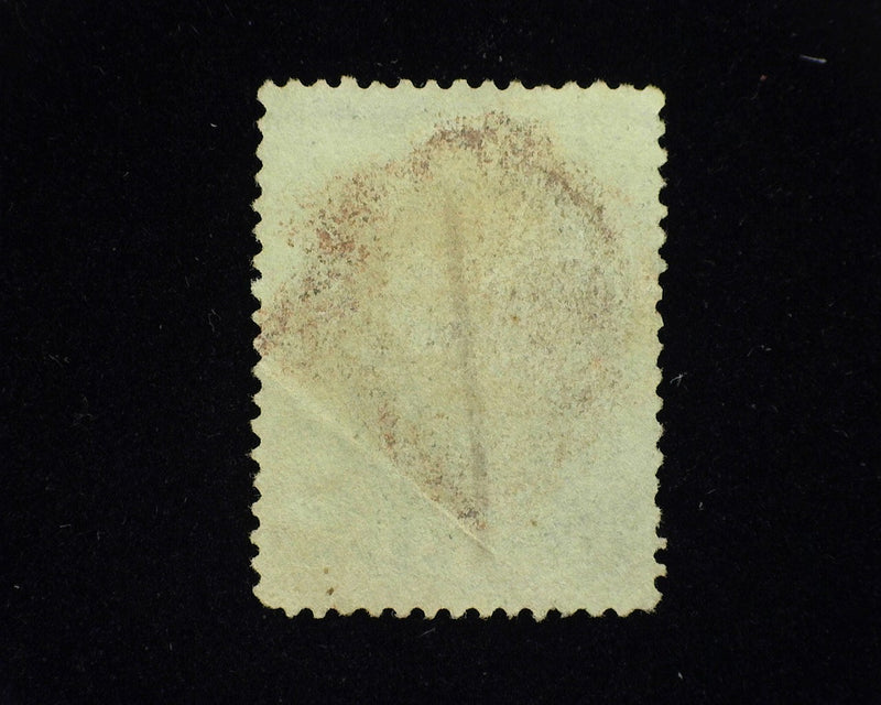 #32 10c Green Pen cancel and very faint diagonal crease. F Used - US Stamp
