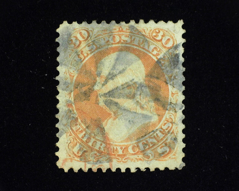 #71 Good color segmented cork cancel. Vf/Xf Used - US Stamp