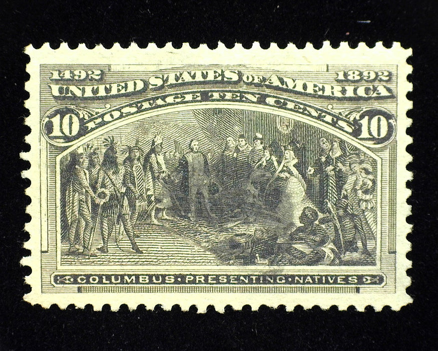 #237 10c Columbian Large margin stamp with great color. Used Xf/Sup - US Stamp