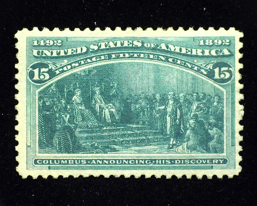 #238 15c Columbian Appears NH. Rich color. Mint Vf Regummed - US Stamp