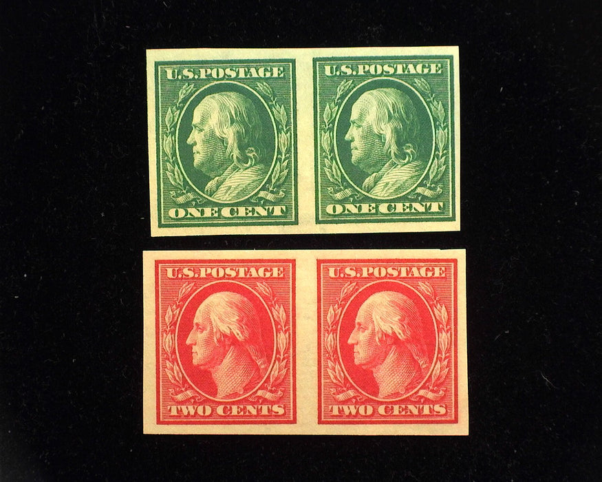 #383 - 384 Choice horizontal pairs. Mint Xf NH - US Stamp