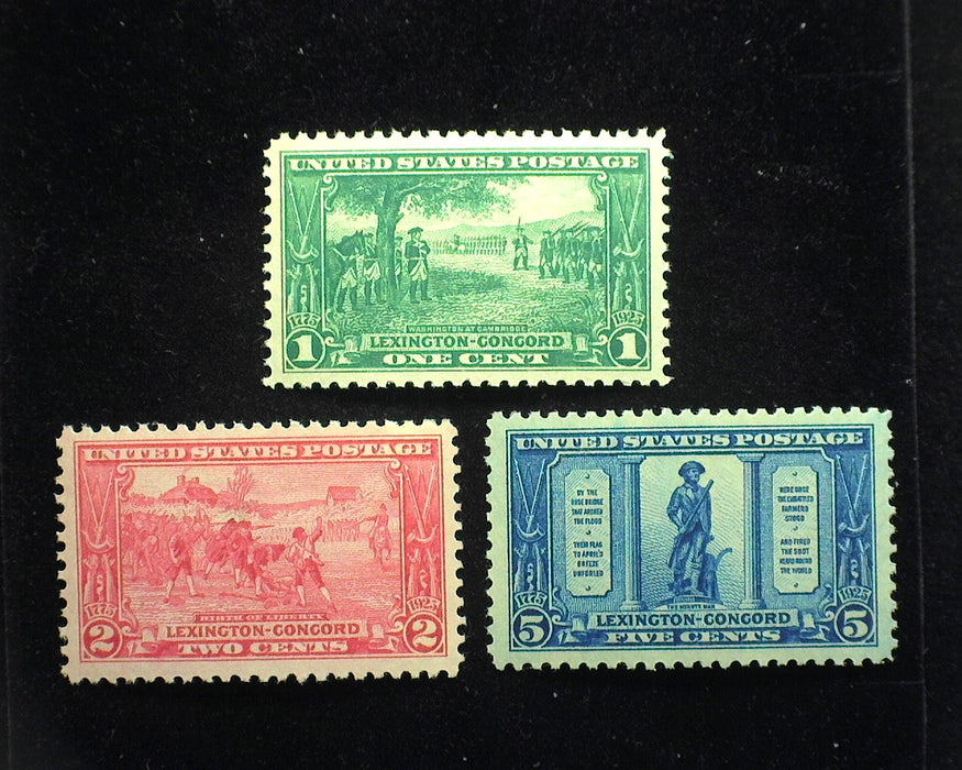 #617 - 619 Choice large margin set. Mint Xf NH - US Stamp