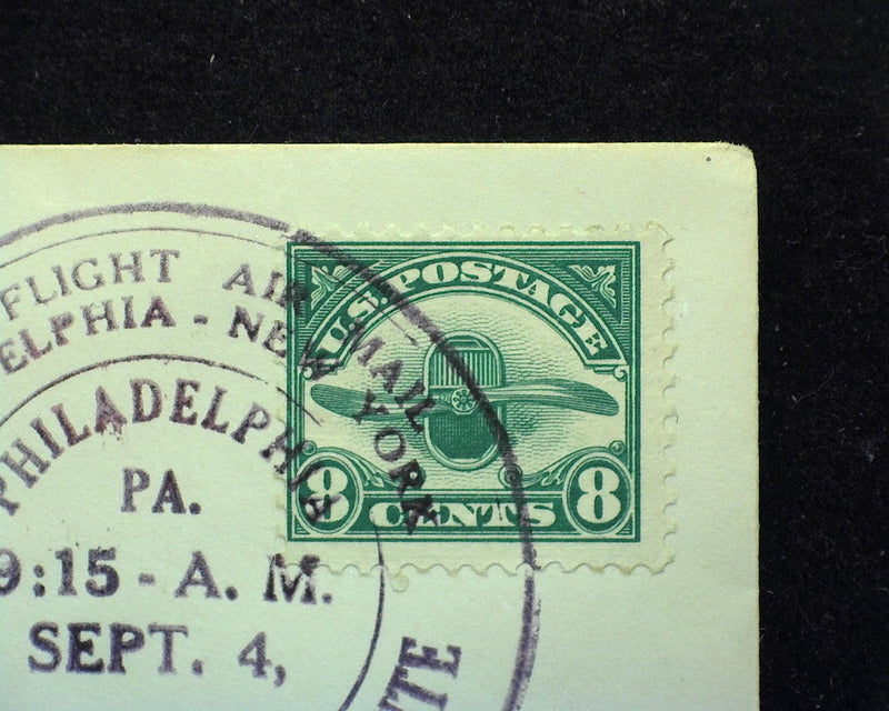 #C4 8c Airmail Stamp tied to cover. First flight Philadelphia to Chicago. Sesquicentennial route. F Used - US Stamp