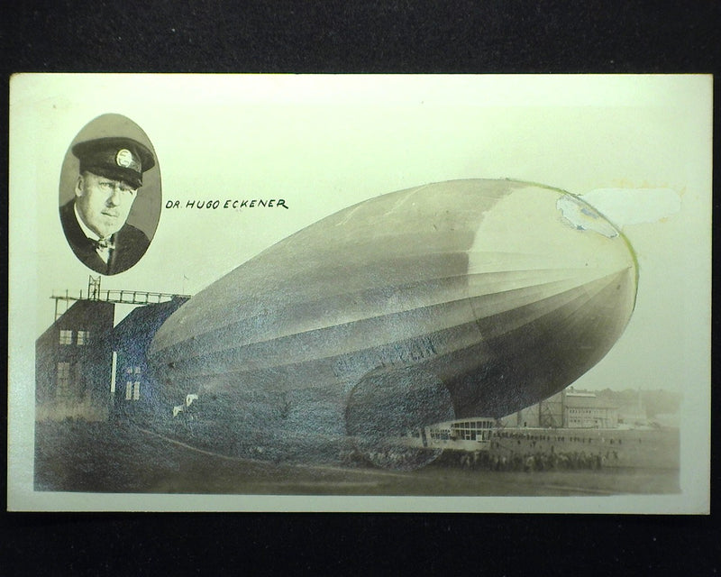 #C13 65c Graf Zeppelin Stamp tied to Postcard Lakehurst to Friedrichshafen. XF Used - US Stamp