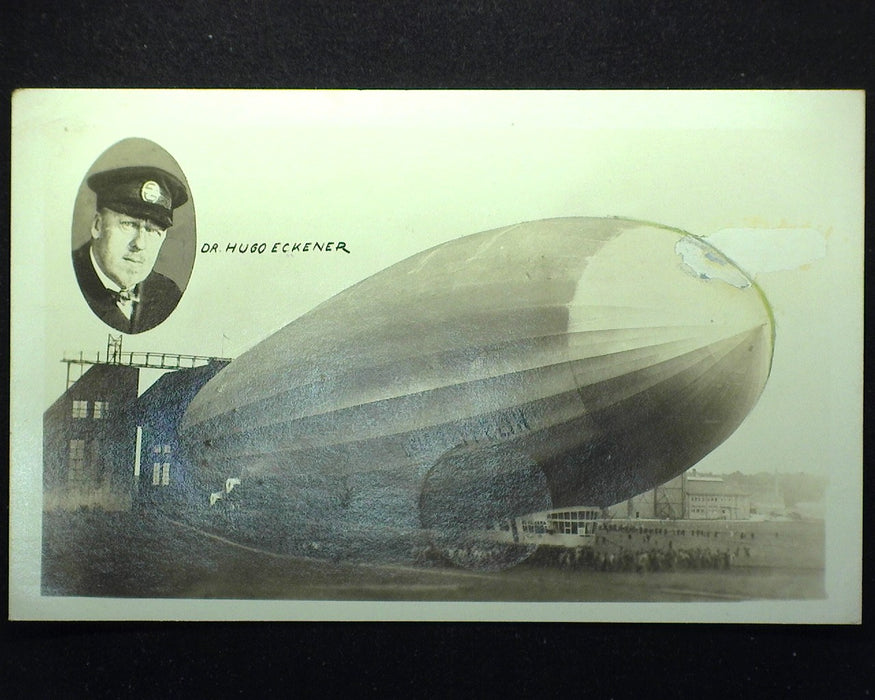 #C13 65c Graf Zeppelin Stamp tied to Postcard Lakehurst to Friedrichshafen. Used XF - US Stamp