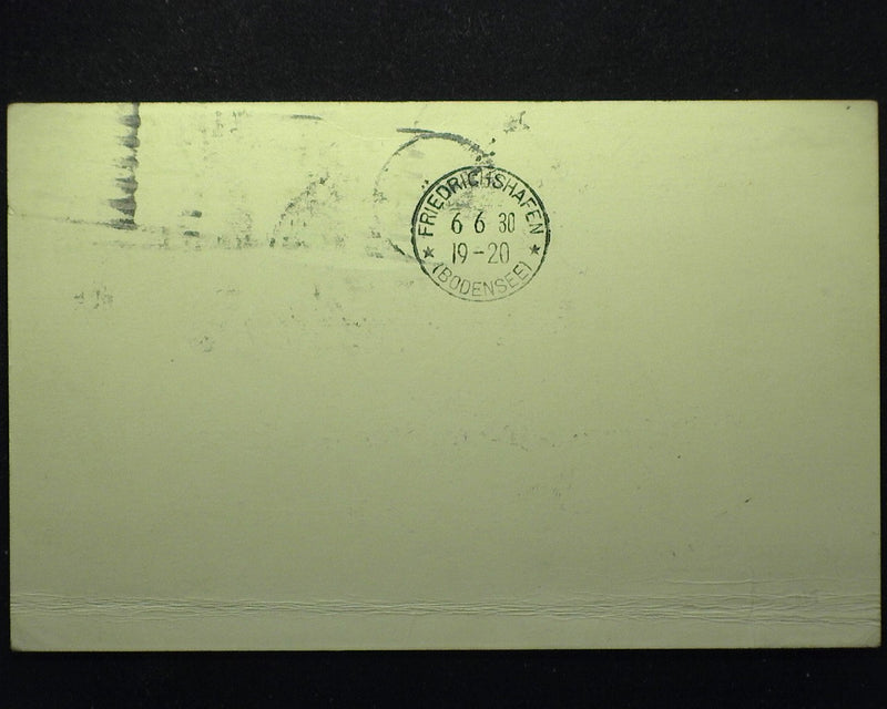 #C13 65c Graf Zeppelin Stamp tied to Postcard Lakehurst to Friedrichshafen. VF Used - US Stamp