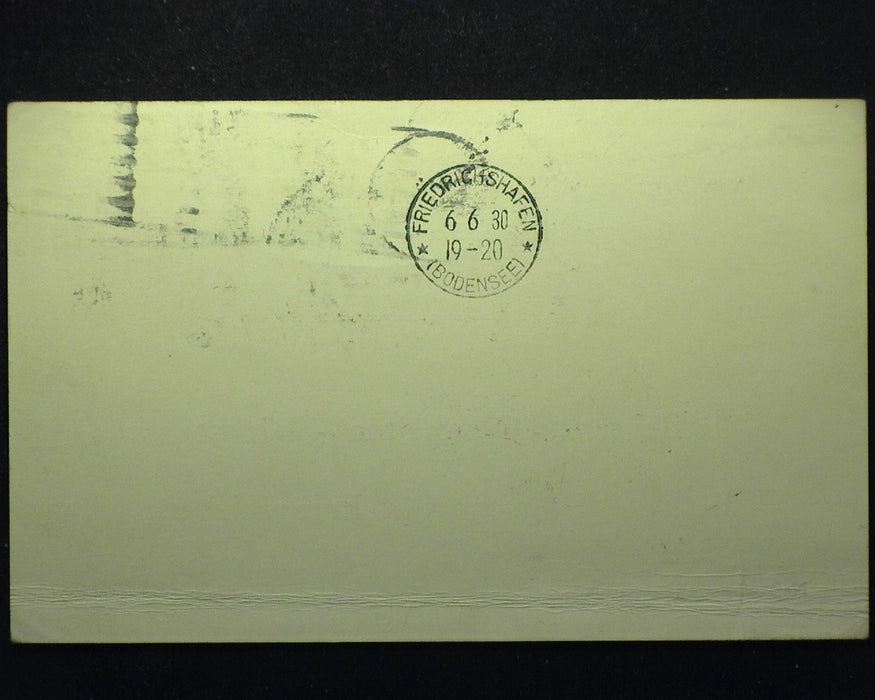 #C13 65c Graf Zeppelin Stamp tied to Postcard Lakehurst to Friedrichshafen. Used Vf - US Stamp