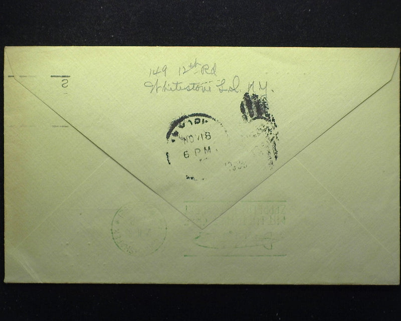 #C18 50c Graf Zeppelin Stamp tied to cover Chicago to Friedrichshafen F/VF Used - US Stamp