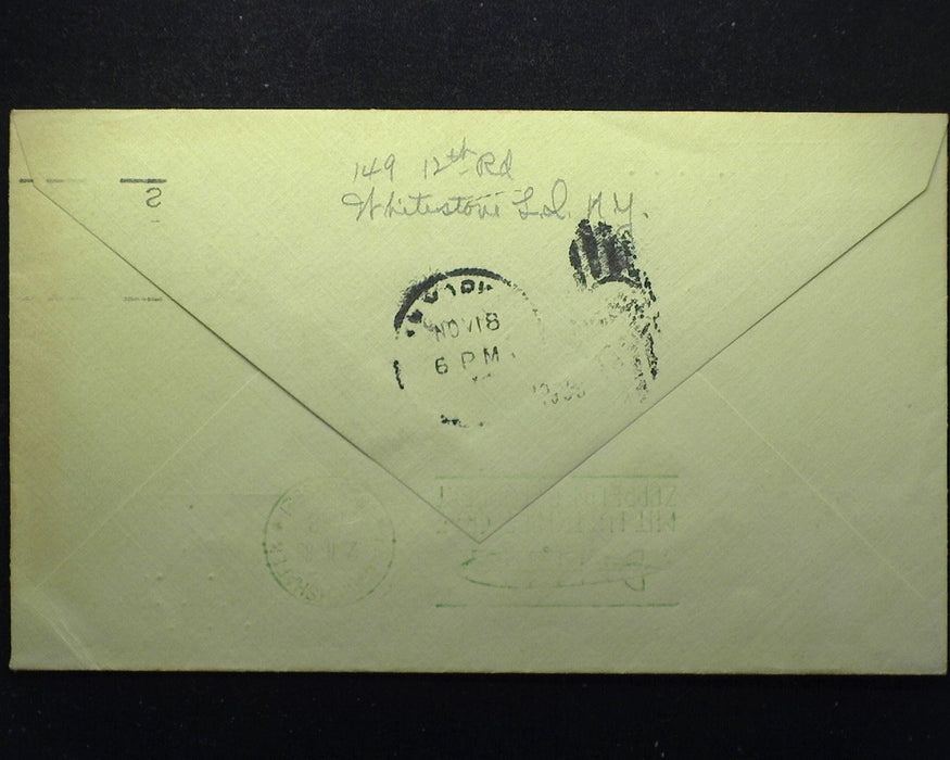 #C18 50c Graf Zeppelin Used F/Vf Stamp tied to cover Chicago to Friedrichshafen - US Stamp