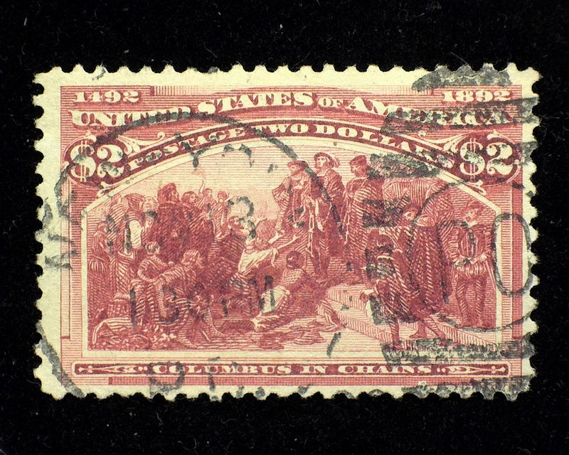 #242 $2.00 Columbian Rich color used stamp. F/Vf Used - US Stamp