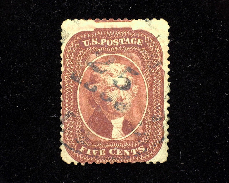 #28 Corner creases. Faint town cancel. F Used - US Stamp