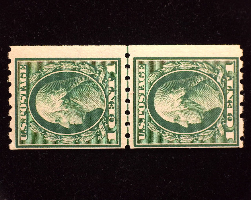 #411 Joint line pair. F NH - US Stamp