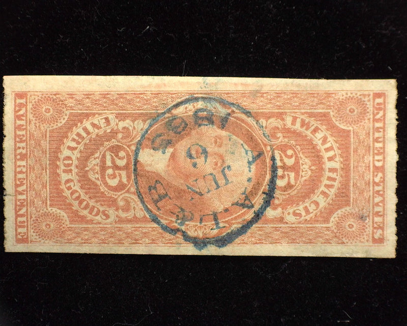 #R45 25c Revenue Pin head thin. VF Used - US Stamp