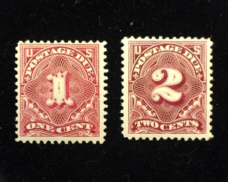 #J38-39 1c & 2c Postage Due F/VF LH Mint - US Stamp