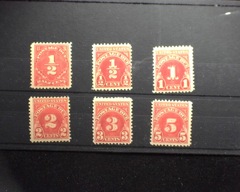 #J68-73 1925 & 1930 Postage Due issue. F/VF LH Mint - US Stamp