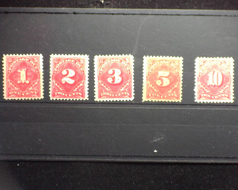 #J61-65 1917 Postage Due issue. F/VF LH Mint - US Stamp