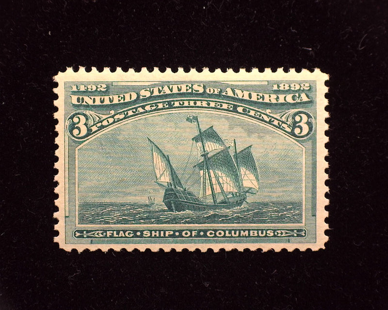 #232 3c Columbian A Beauty! Mint VF/XF NH - US Stamp