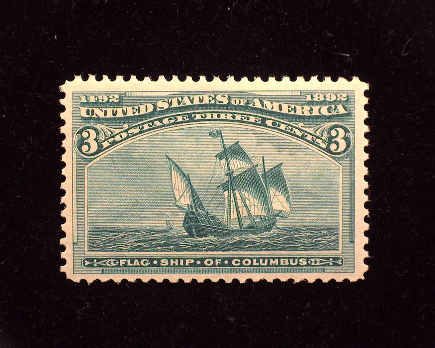 #232 3c Columbian A Beauty! Mint VF/XF NH US Stamp