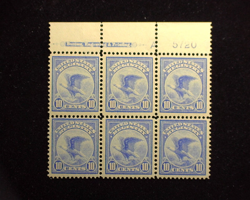 #FA1 10c Registration Beautiful plate block of 6, impt & "A". PL#5720. Fresh & choice. Mint Vf NH Very slight perf separation in margin.  - US Stamp