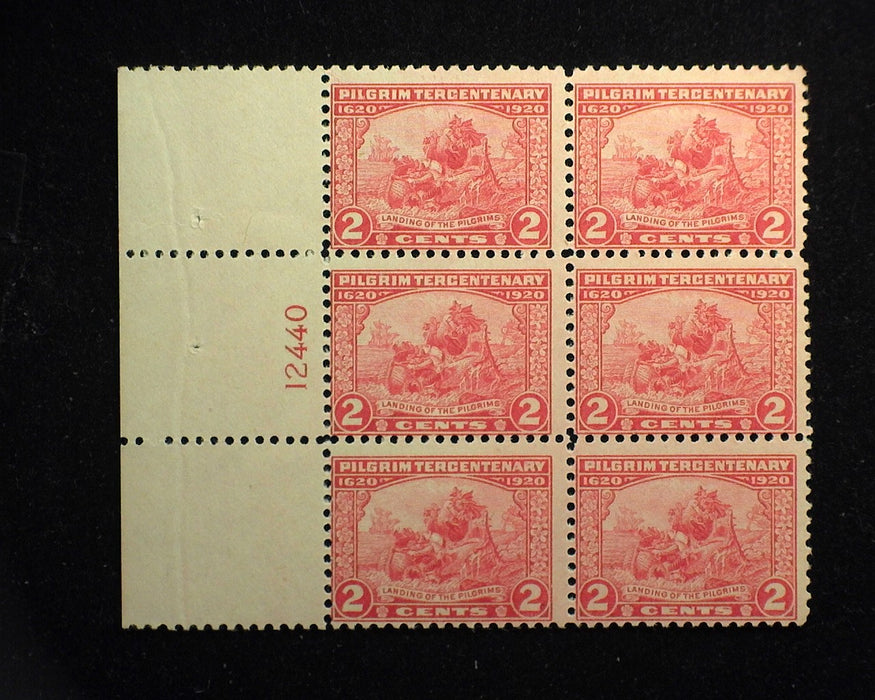#549 2c Pilgrim Plate block of 6, PL#12440 Mint F NH - US Stamp