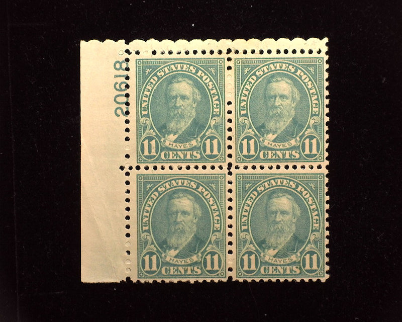 #692 11c Hayes Plate block of 4, PL#20618. Mint F/Vf LH - US Stamp