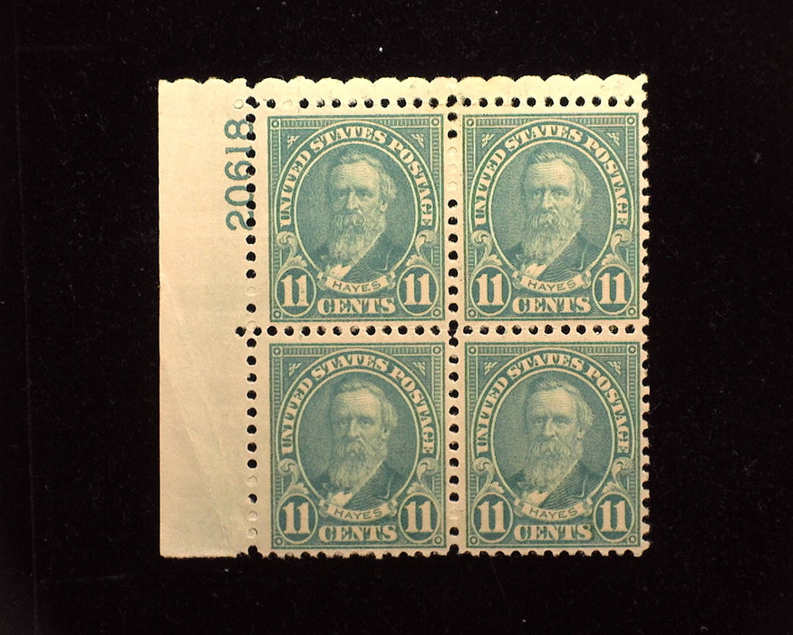 #692 11c Hayes Plate block of 4, PL#20618. Mint F/Vf LH - US Stamp