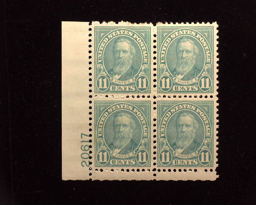 #692 11c Hayes Plate block of 4, PL#20617. Mint Vf/Xf LH - US Stamp