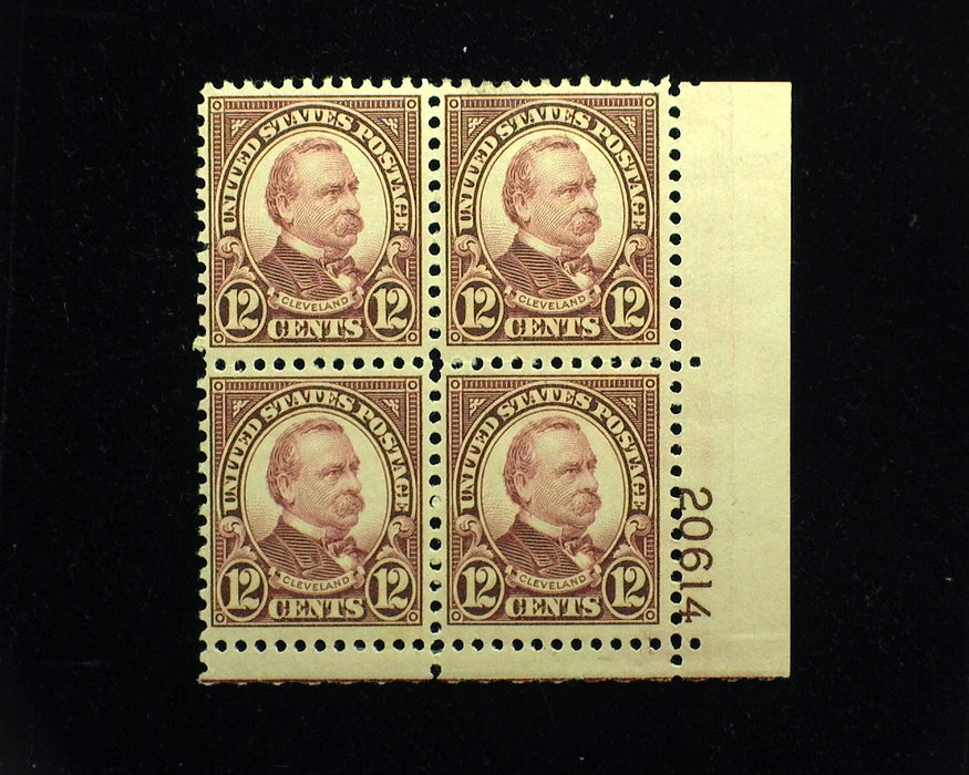 #693 12c Cleveland Plate block of 4, PL#20618. Mint F/Vf LH - US Stamp