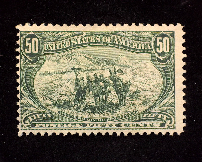#291 50c Trans Mississippi Rich color. Mint F No gum - US Stamp