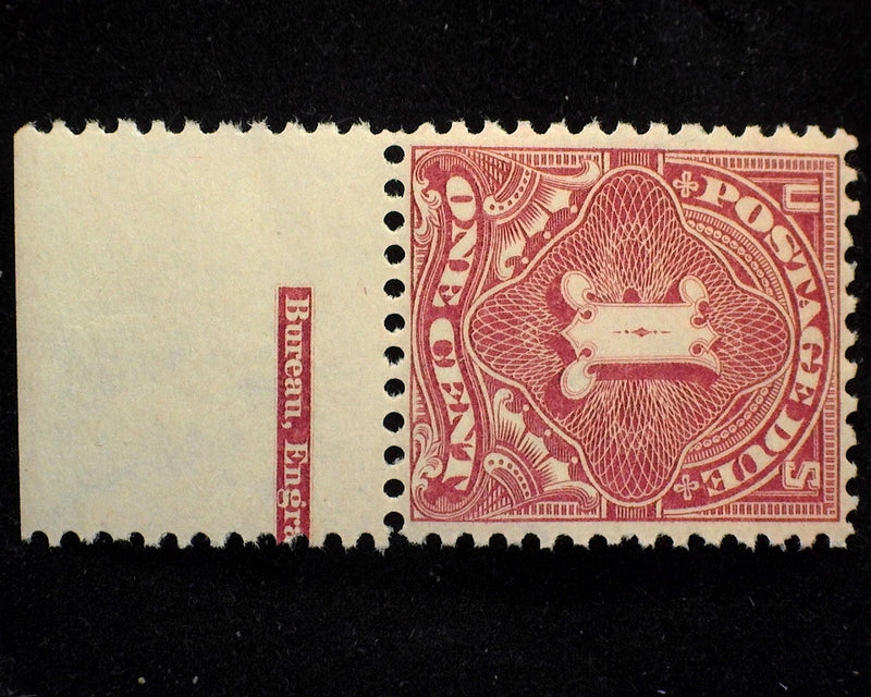 #J38 1c Postage Due. F/Vf NH Mint Imprint copy. - US Stamp