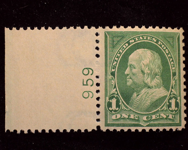 #279 Choice PL# single. Mint Xf NH - US Stamp