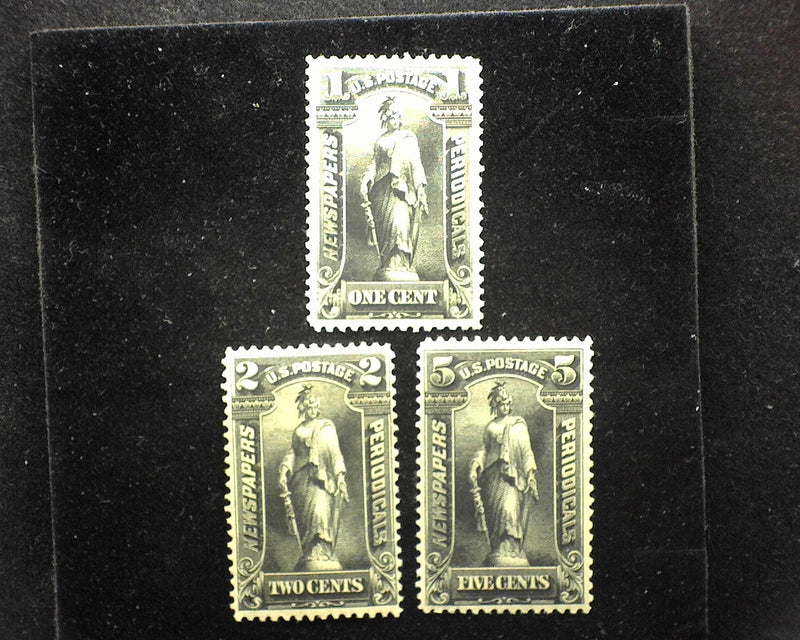 #PR114 - 116 1895 Newspaper Issue Mint F/Vf - US Stamp